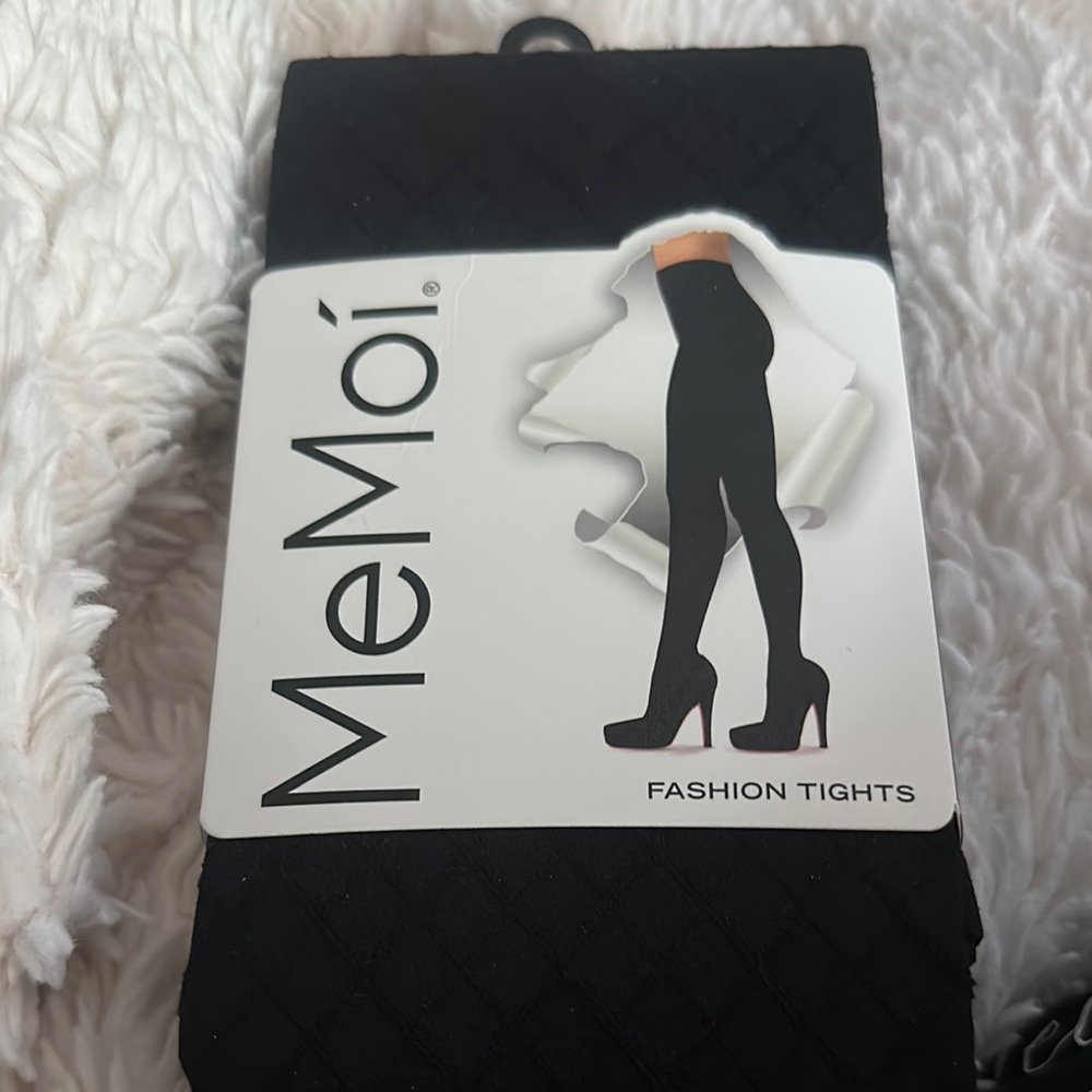 NWT MeMoi Black Fashion Tights Size M/L